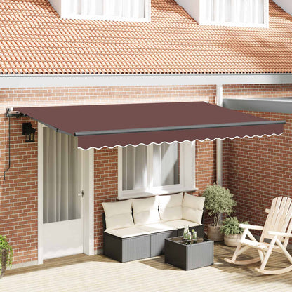 vidaXL Retractable Awning Brown 400 x 200 cm Fabric