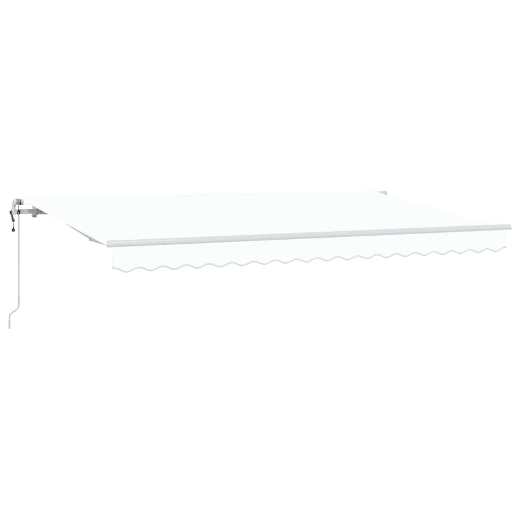 vidaXL Retractable Awning White 400 x 200 cm Fabric