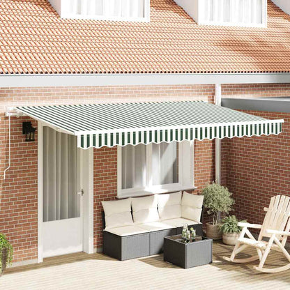 vidaXL Retractable Awning Green 400 x 200 cm Fabric