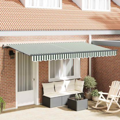 vidaXL Retractable Awning Green 400 x 200 cm Fabric