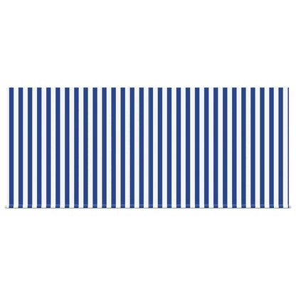 vidaXL Retractable Awning Manual Blue and White 300 x 250 cm