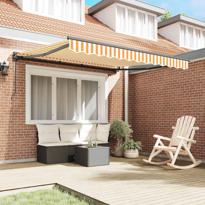 vidaXL Awning Frame Yellow and White 300 x 250 cm