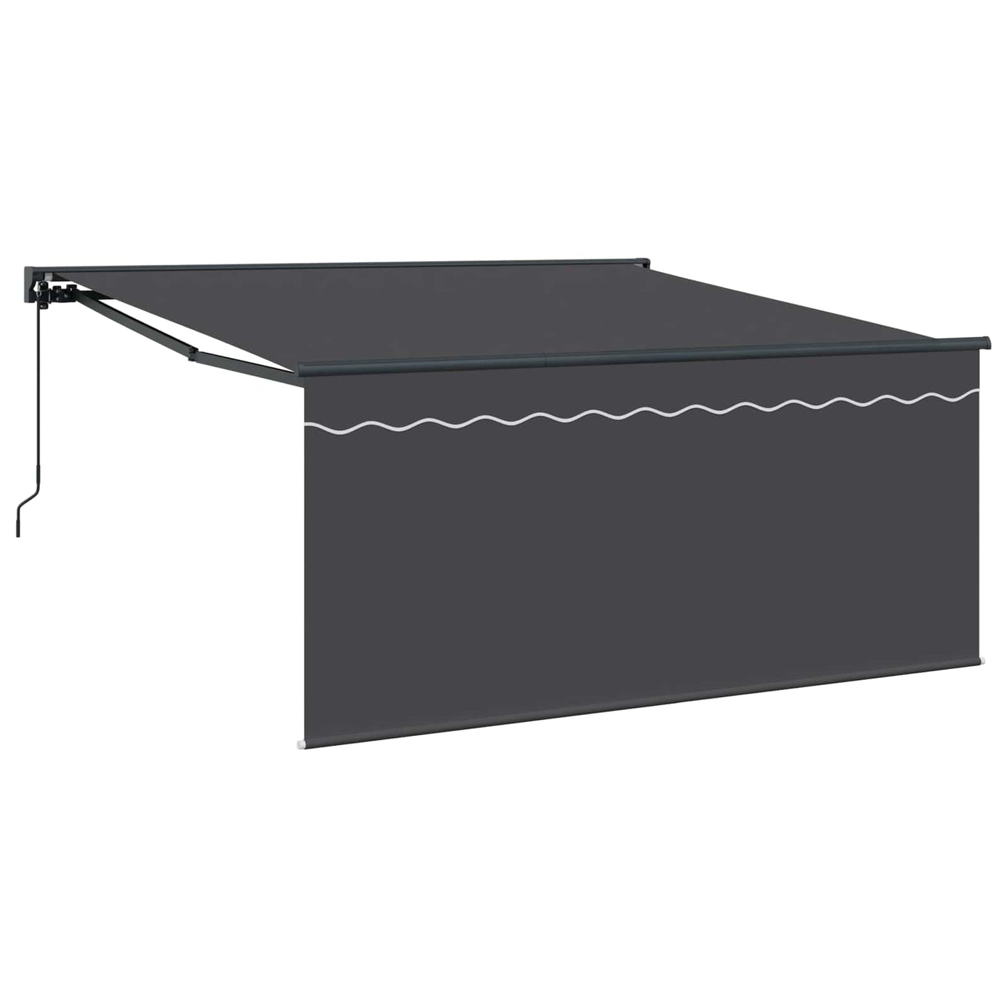 vidaXL Retractable Awning Manual Anthracite 300 x 250 cm