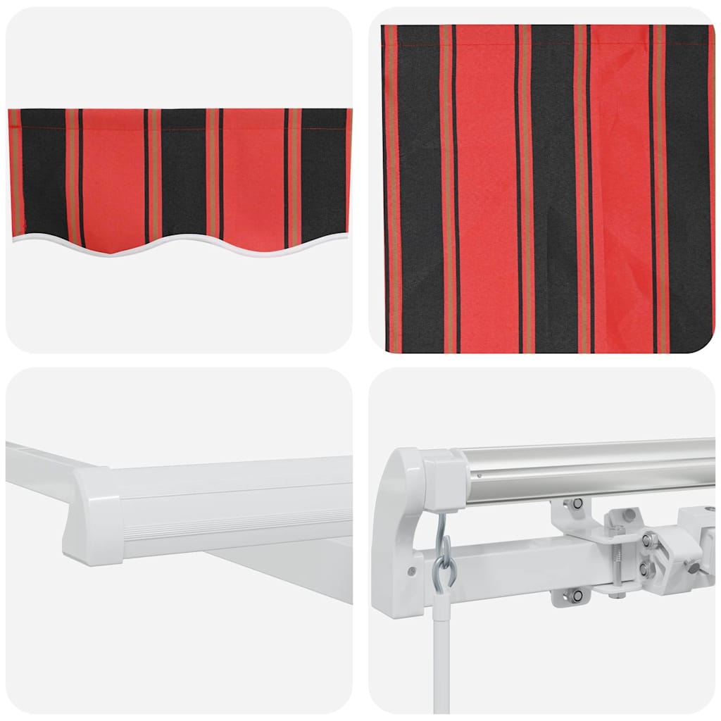 vidaXL Retractable Awning Retractable Orange and Brown 300 x 250 cm