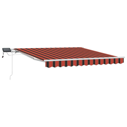vidaXL Retractable Awning Orange and brown 300 x 250 cm