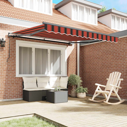 vidaXL Retractable Awning Orange and brown 300 x 250 cm