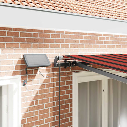 vidaXL Retractable Awning Orange and brown 300 x 250 cm