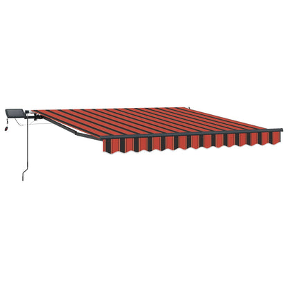 vidaXL Retractable Awning Orange and brown 300 x 250 cm