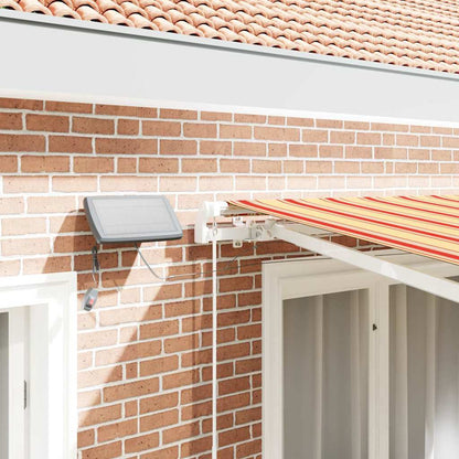 vidaXL Retractable Awning Yellow and Orange 300 x 250 cm