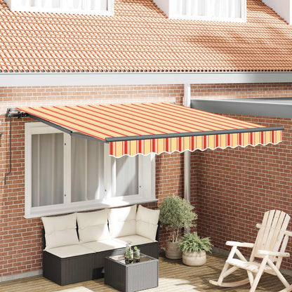 vidaXL Retractable Awning Yellow and Orange 300 x 250 cm