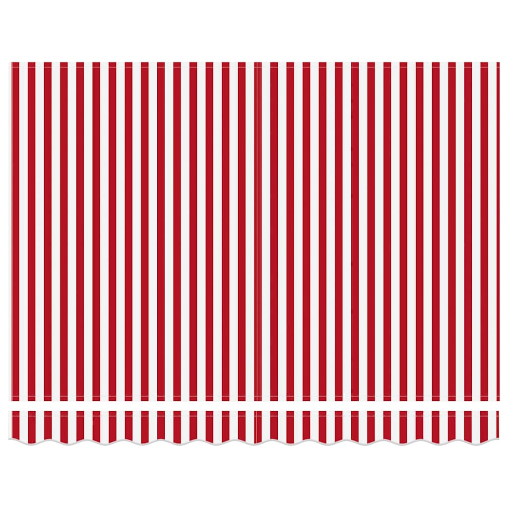 vidaXL Retractable Awning Red and White 300 x 250 cm