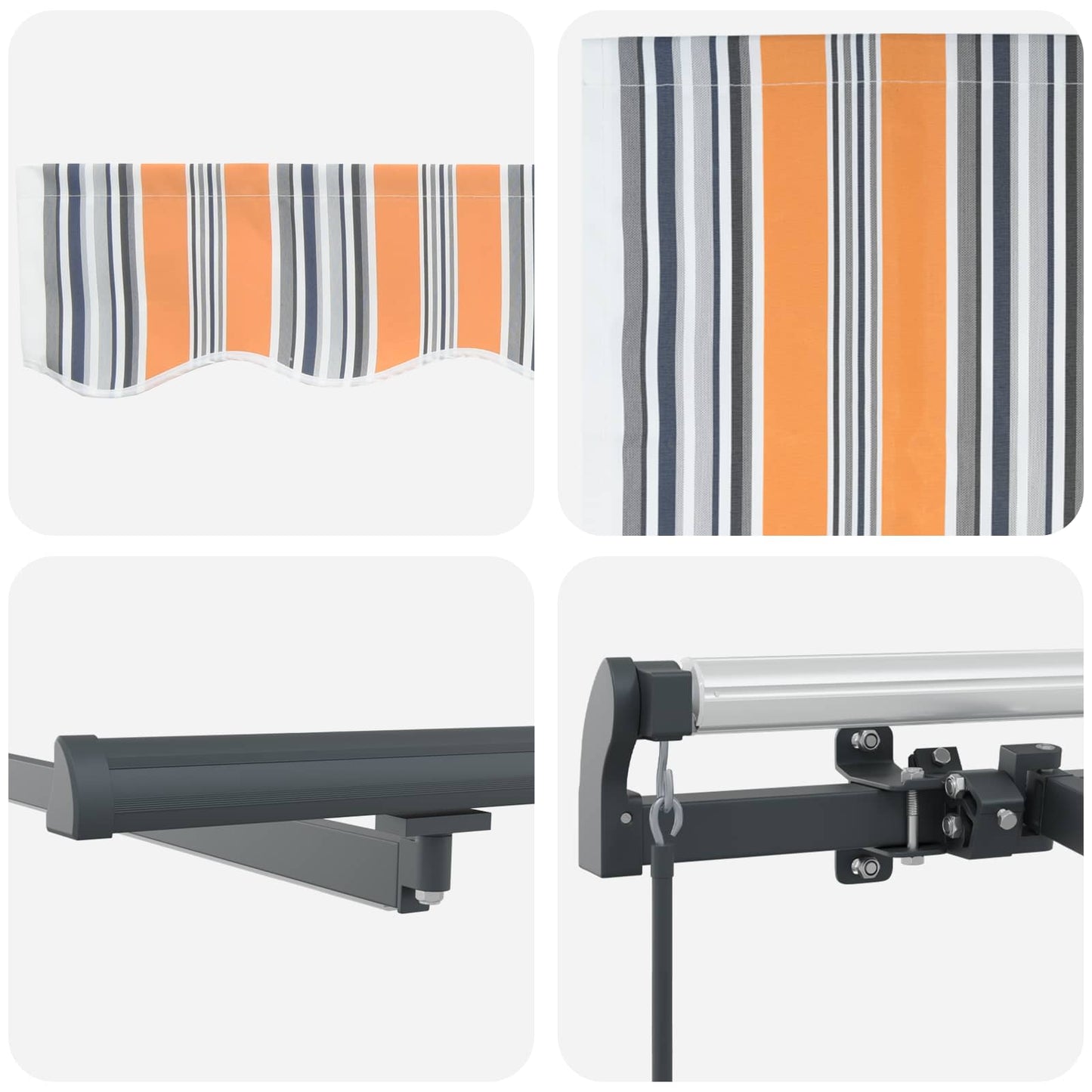 vidaXL Retractable Awning Multicolour 300 x 250 cm