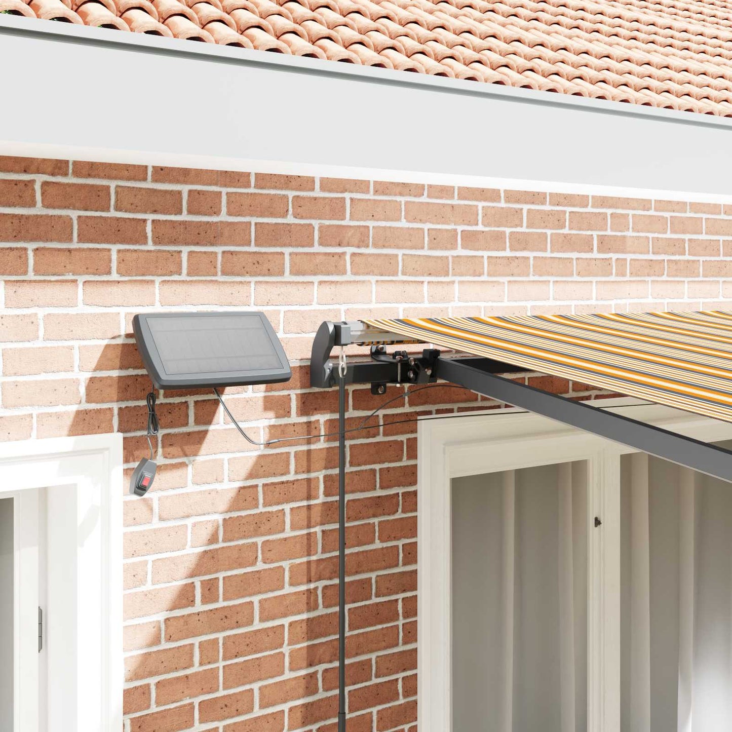 vidaXL Retractable Awning Multicolour 300 x 250 cm