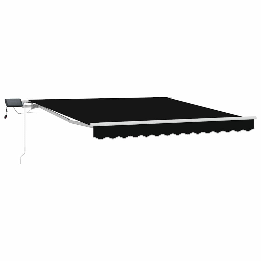 vidaXL Retractable Awning Black 300 x 250 cm Fabric and Aluminium