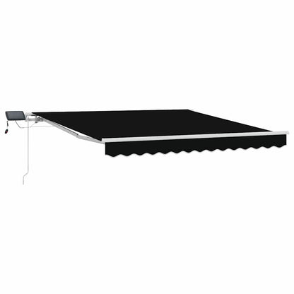 vidaXL Retractable Awning Black 300 x 250 cm Fabric and Aluminium