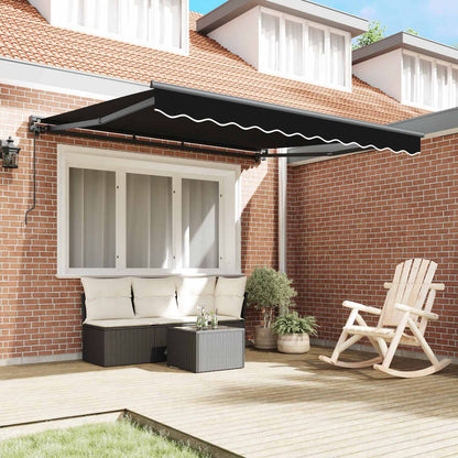 vidaXL Awning Frame Black 300 x 250 cm Polyester with PU coating