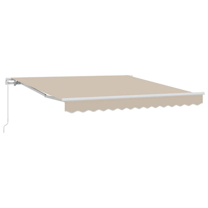 vidaXL Awning Retractable Manual Beige 300 x 250 x 165 cm Polyester