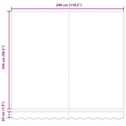 vidaXL Awning Frame Beige 300 x 250 cm Polyester with PU coating