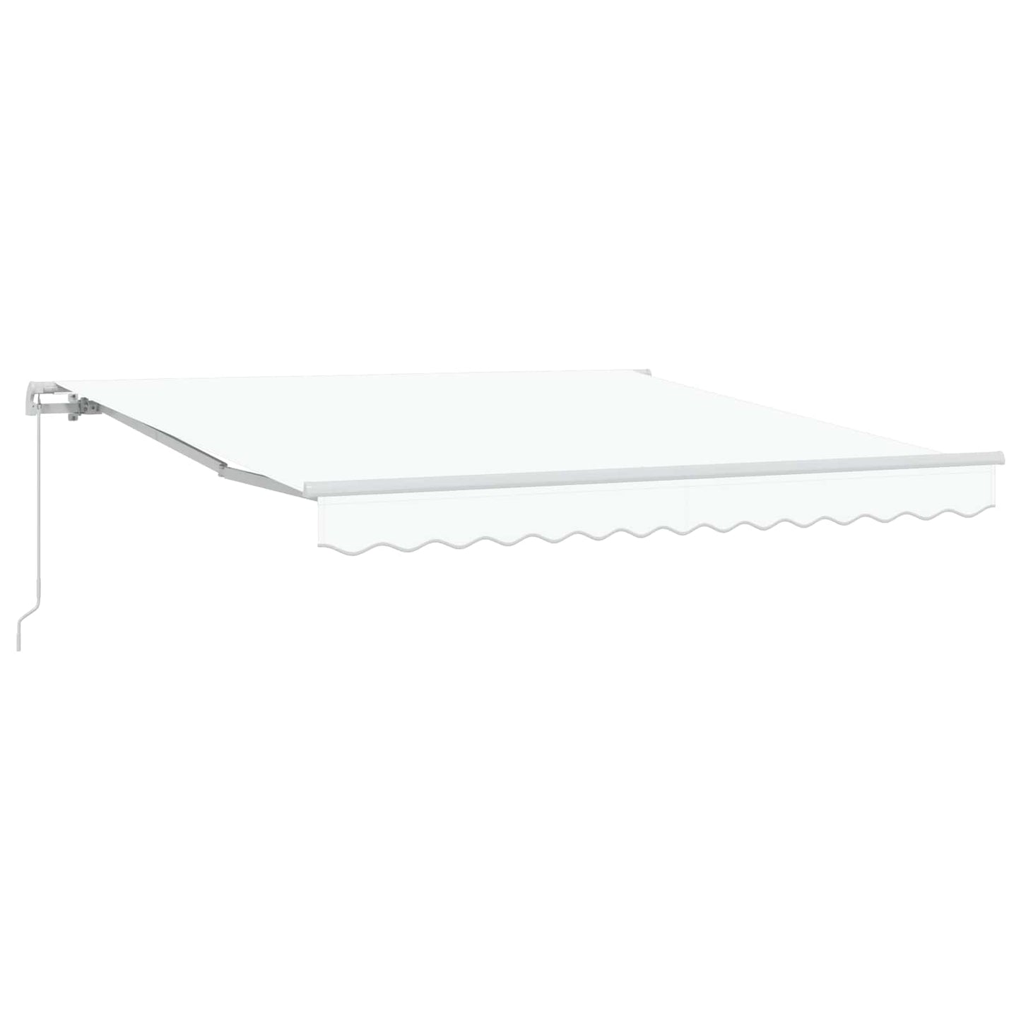 vidaXL Awning Retractable Manual White 300 x 250 x 165 cm Polyester