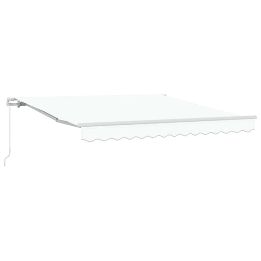vidaXL Awning Retractable Manual White 300 x 250 x 165 cm Polyester