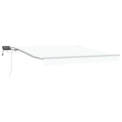 vidaXL Retractable Awning White 300 x 250 cm Fabric and Aluminium