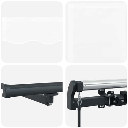 vidaXL Retractable Awning White 300 x 250 cm Polyester and Aluminium