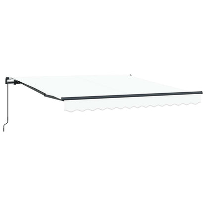 vidaXL Retractable Awning White 300 x 250 cm Polyester and Aluminium