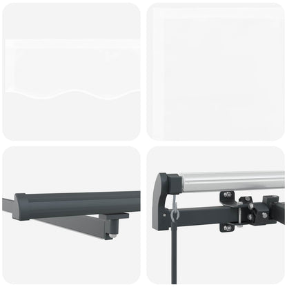 vidaXL Retractable Awning White 300 x 250 cm Fabric