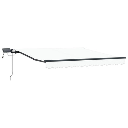 vidaXL Retractable Awning White 300 x 250 cm Fabric