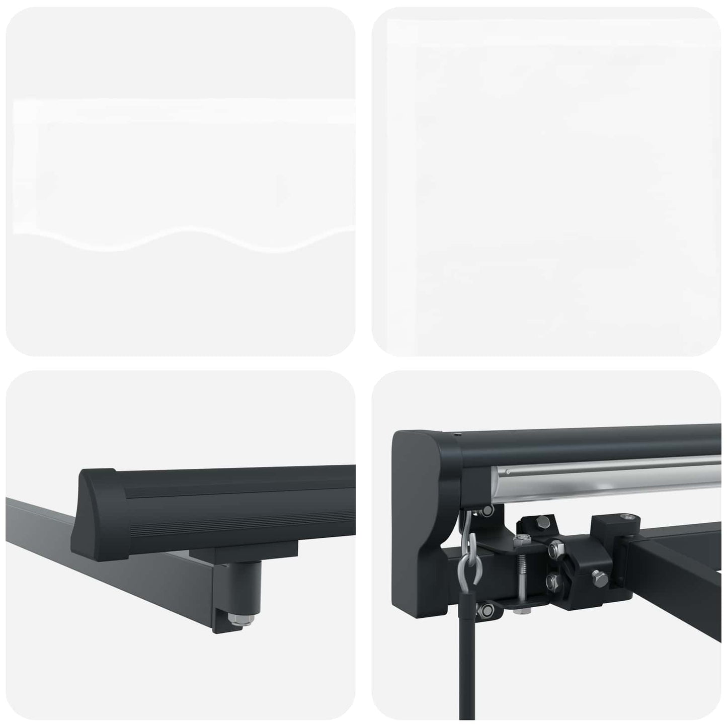 vidaXL Awning Frame White 300 x 250 cm Polyester with PU coating