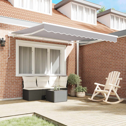 vidaXL Retractable Awning Light Grey 300 x 250 x 165 cm