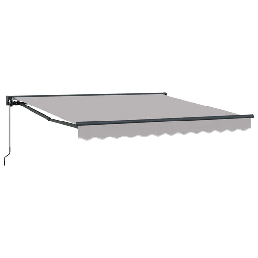 vidaXL Awning Frame Light Grey 300 x 250 cm Polyester with PU coating