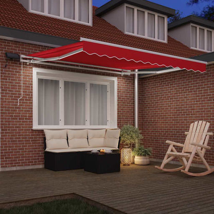 vidaXL Retractable Awning Red 300 x 250 cm Fabric and Aluminium