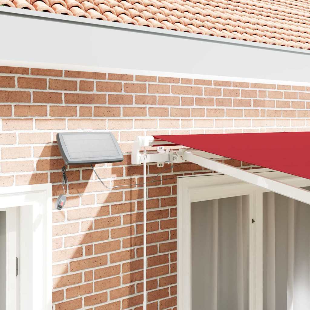 vidaXL Retractable Awning Red 300 x 250 cm Fabric and Aluminium