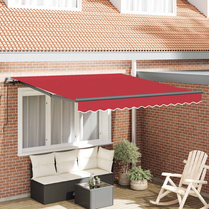 vidaXL Retractable Awning Red 300 x 250 cm Polyester and Aluminium