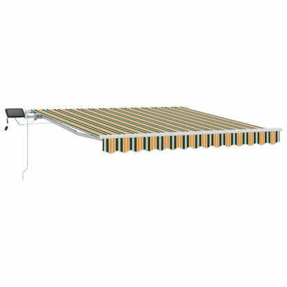 vidaXL Retractable Awning Green and yellow 300 x 250 cm