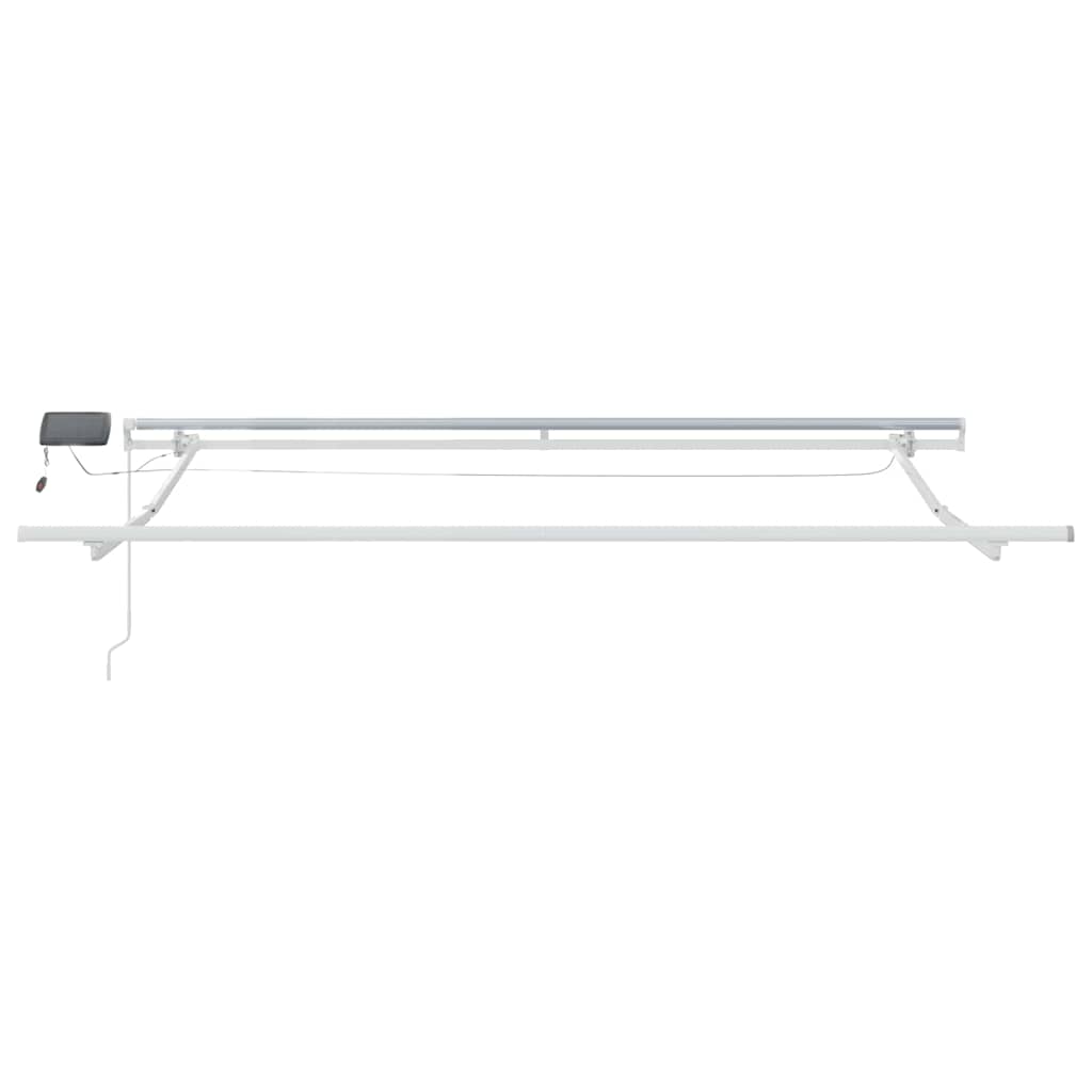 vidaXL Retractable Awning Green and White 300 x 250 cm