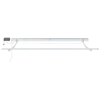 vidaXL Retractable Awning Green and White 300 x 250 cm