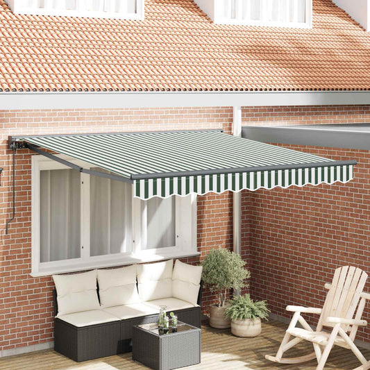 vidaXL Awning Frame Green and White 300 x 250 cm