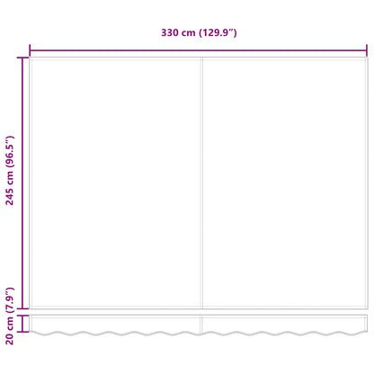 vidaXL Awning Frame Blue and White 350 x 250 cm