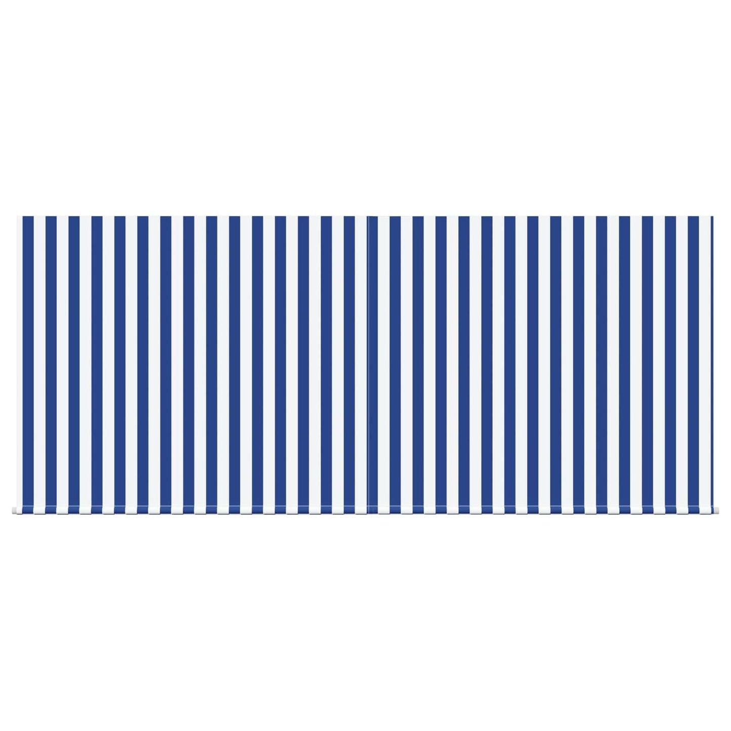vidaXL Retractable Awning Manual Blue and White 350 x 250 cm