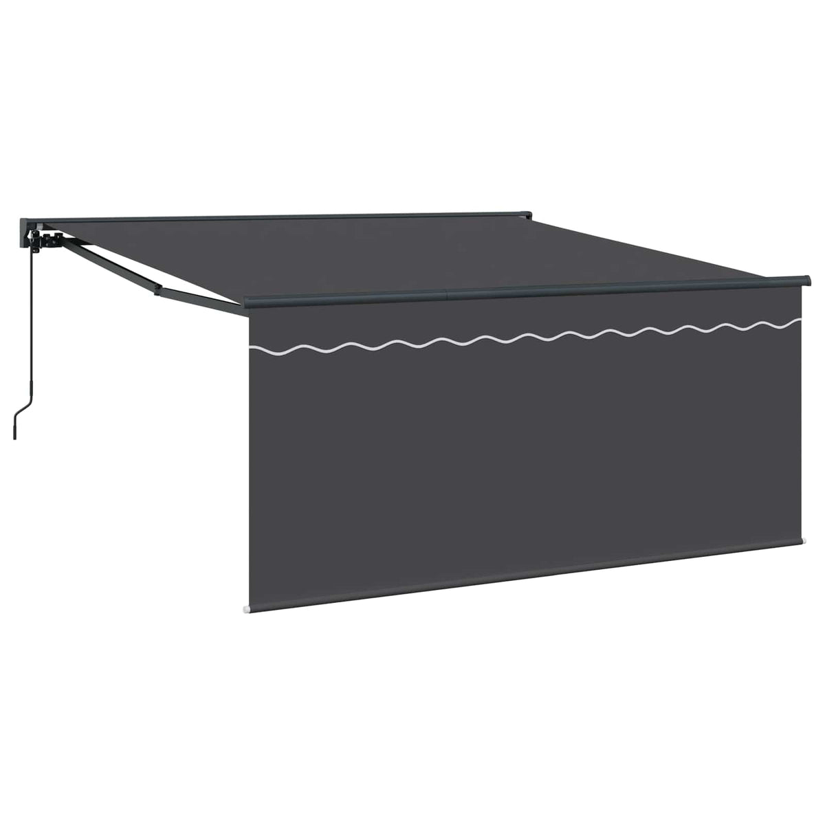 vidaXL Manual Awning 3.5 x 2.5 m Anthracite 100% Polyester