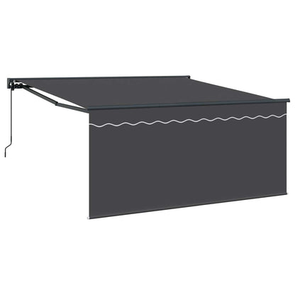 vidaXL Retractable Awning Manual Anthracite 350 x 250 cm