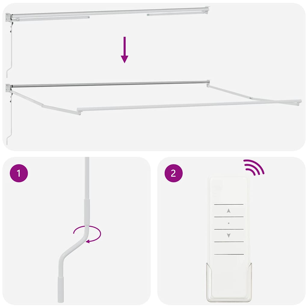 vidaXL Retractable Awning Red and Black 350 x 250 cm Fabric and Steel