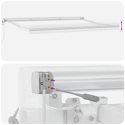 vidaXL Retractable Awning Orange and brown 350 x 250 cm