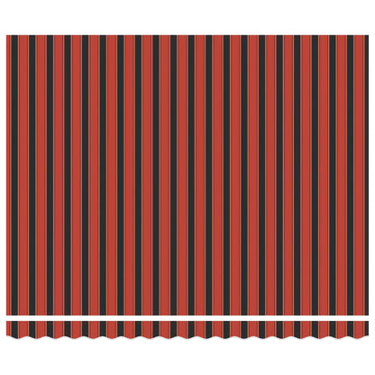 vidaXL Retractable Awning Red and Black 350 x 250 cm