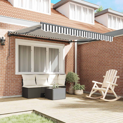 vidaXL Awning Frame Anthracite and White 350 x 250 cm