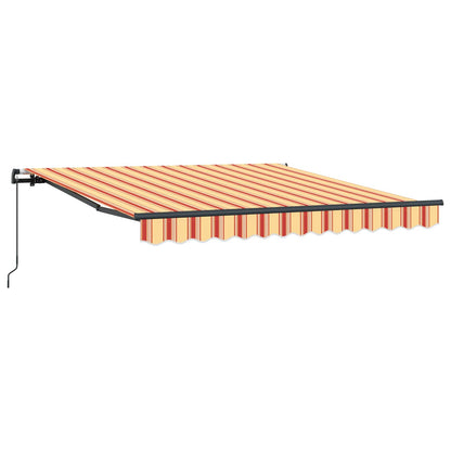 vidaXL Retractable Awning Yellow and Orange 350 x 250 cm