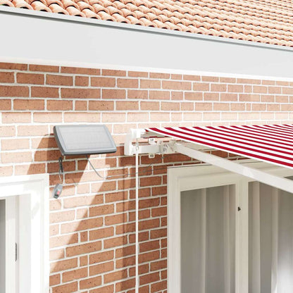 vidaXL Retractable Awning Red and White 350 x 250 cm
