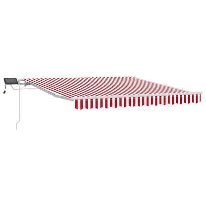 vidaXL Retractable Awning Red and White 350 x 250 cm